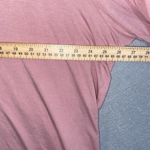 Catherines Tunic Womens 1X Pink Turtle Neck Solid Pullover Long Sleeve Casual - Picture 6 of 12